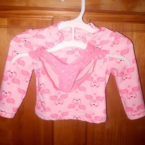 Baby swimsuit with rash guard